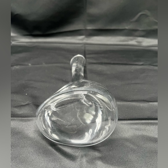 Crate & Barrel Handmade Glass Oil & Vinegar Server Decanter Vase - Picture 2 of 5